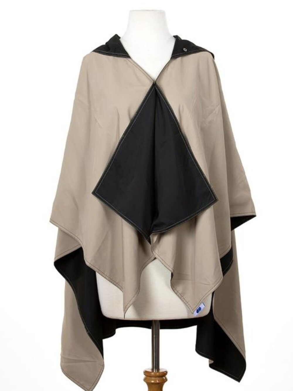 RAINRAPS RAIN PONCHO CAMEL BLACK REVERSIBLE RR5 NWT